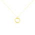 DELIA OV Damen Collier Gold 375 (9 Karat) Diamant Weiß 0,16 ct Kreis