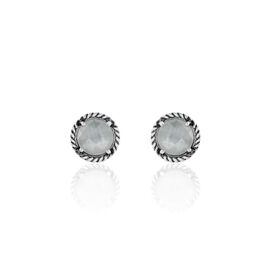 Damen Ohrstecker Silber 925 Weißes Kristall - Ohrstecker Damen | OROVIVO