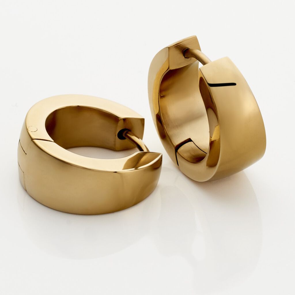 ALLIE Damen Creolen Titan vergoldet B 6,8 mm