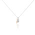 GINNA Damen Collier Silber Bicolor Silber/Ros&eacute;gold 925 Diamant Wei&szlig; 0,02 ct