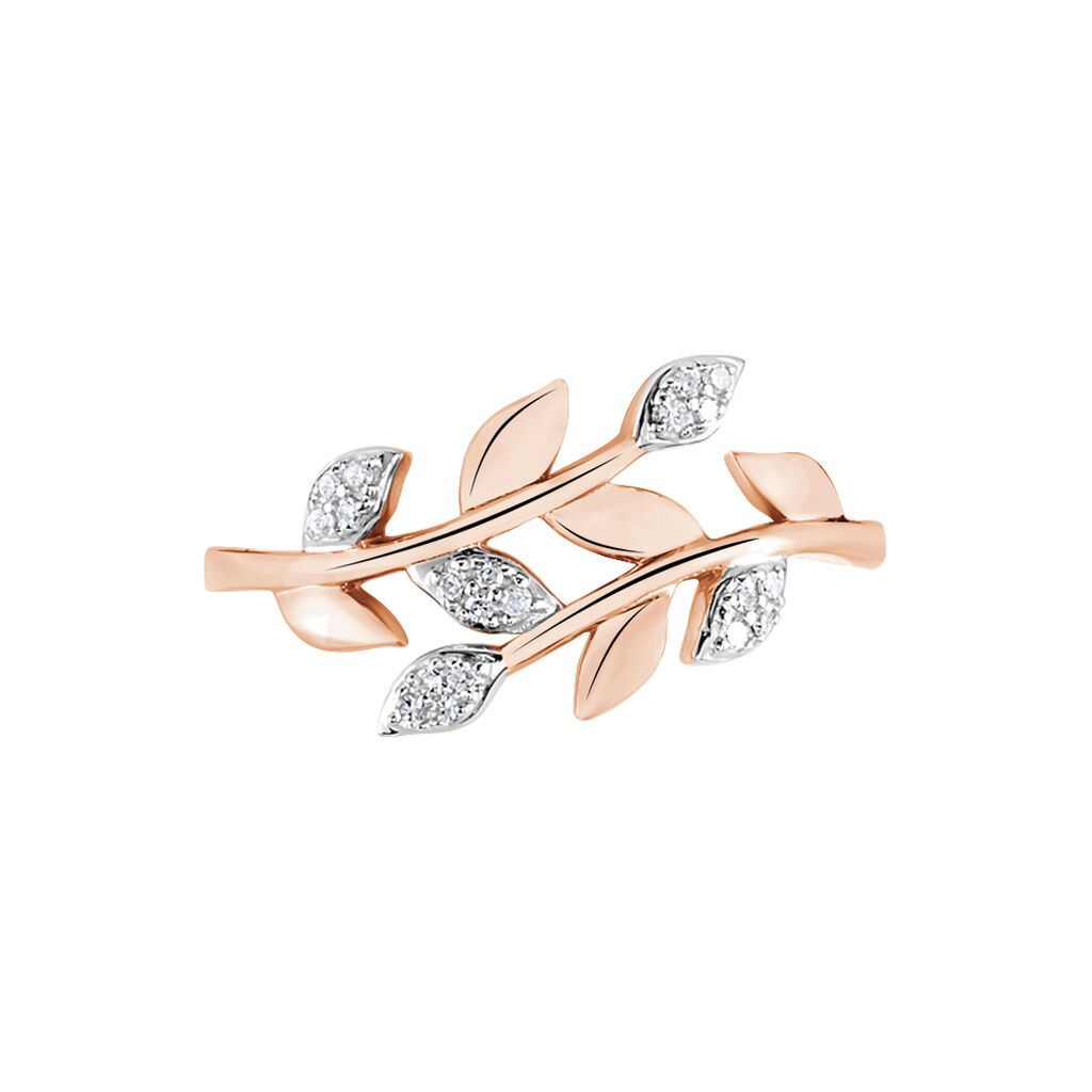 Bague Emelyne Or Rose Diamant - Ringe mit Stein Damen | OROVIVO