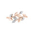 EMELYNE Damen Ring Rosegold 375 (9 Karat) Diamant Weiß 0,02 ct Blatt