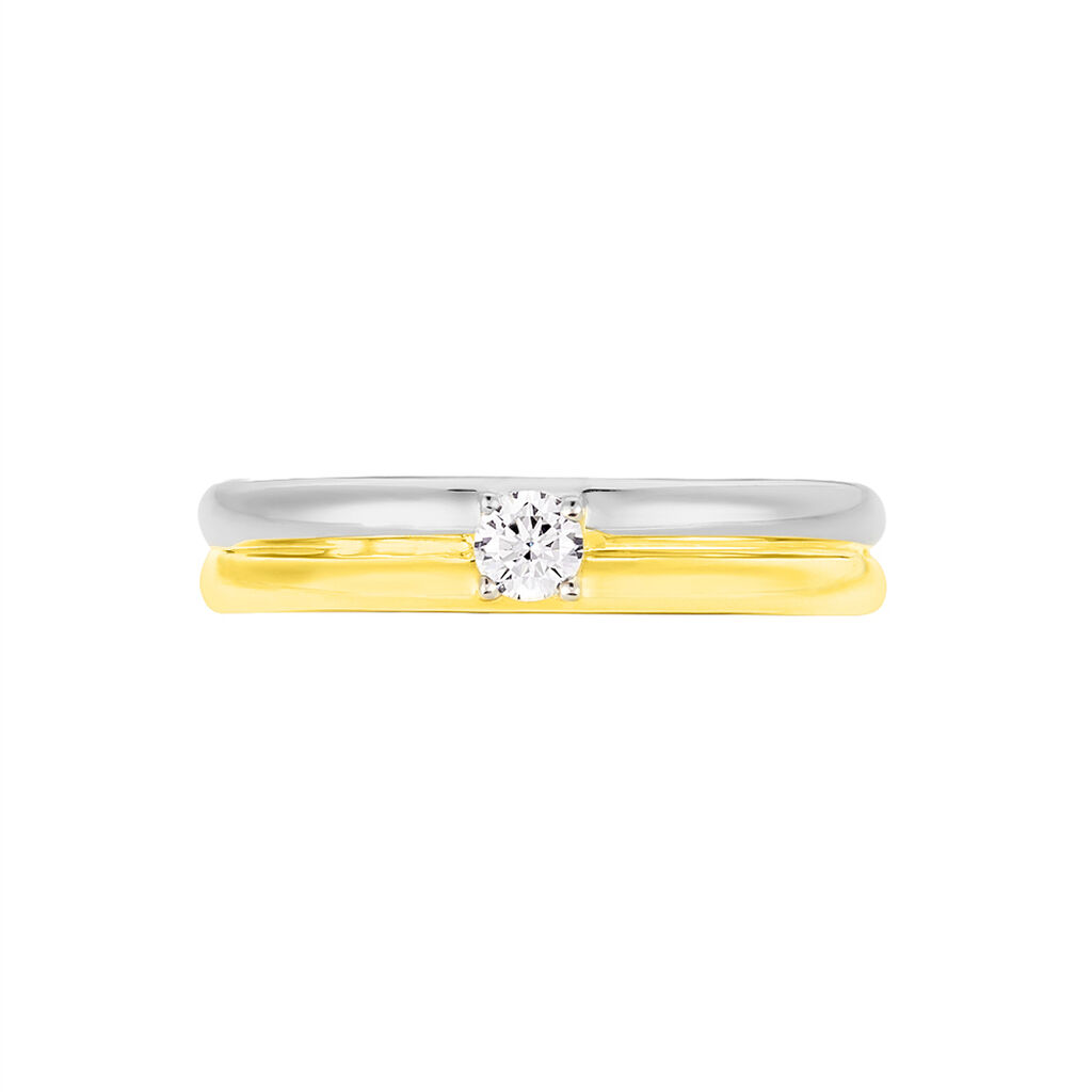 Solitaire Or Bicolore Andrada - Spannringe Damen | OROVIVO