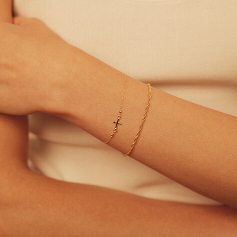 Damenarmband Gold 375 Kreuz - Armbänder mit Anhänger Damen | OROVIVO
