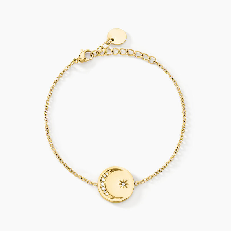 Bracelet Acier Doré Cristal - Spannringe Damen | OROVIVO