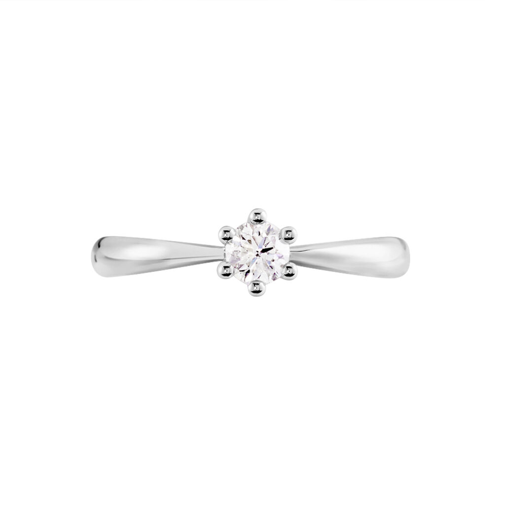 Damen Ring Weißgold 750 Diamant 0,2ct Rome  - Verlobungsringe Damen | OROVIVO