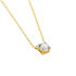 Illusion Damen Collier Gold 375 (9 Karat) Diamant Wei&szlig; 0,07 ct Viereck