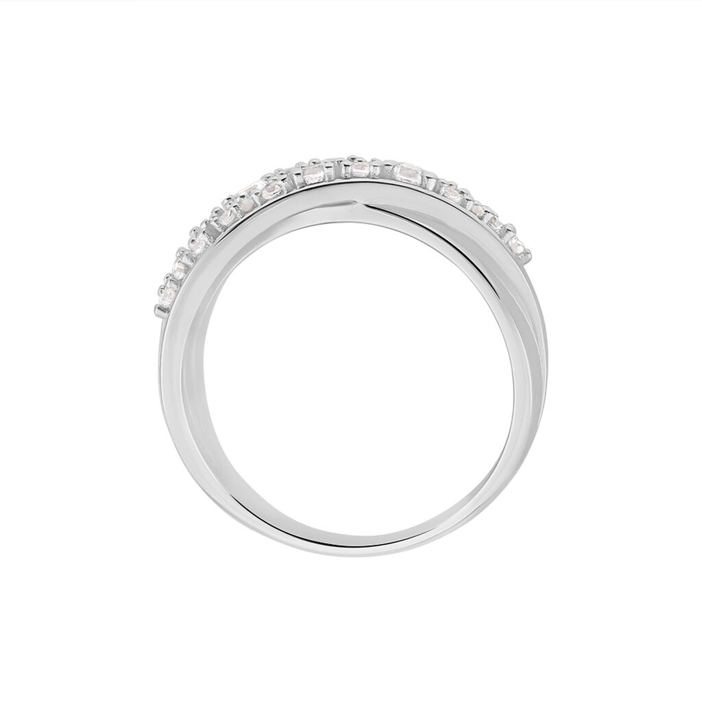 BECCA Damen Ring Silber 925 Zirkonia Wei&szlig;