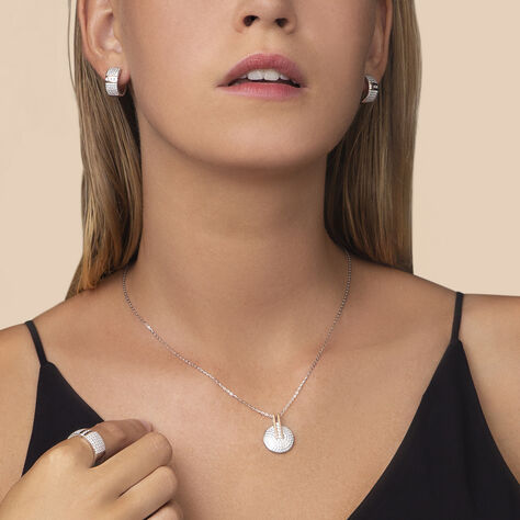 Damen Creolen Silber 925 Bicolor Zirkonia  - Creolen Damen | OROVIVO