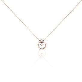 Damen Halskette Rotgold 375 Zirkonia - Ketten mit Stein Damen | OROVIVO