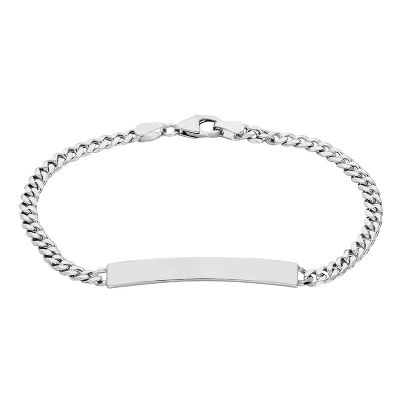 PANZER S ID Unisex ID Armband Silber 925 Rechteckig - Armb&auml;nder mit Gravur Unisex | OROVIVO