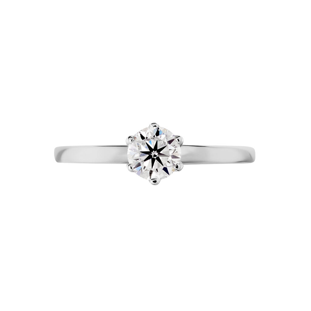 Solitaire Or Weiss Natalia Diamant Synthetique - Spannringe Damen | OROVIVO