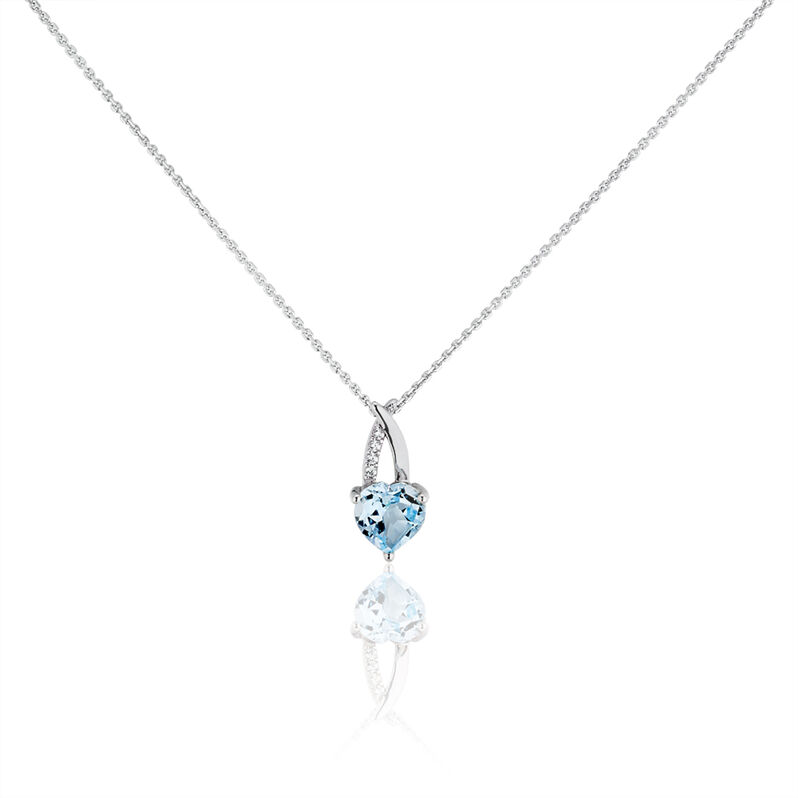 Collier Bertille Or Weiss Et Topaze - Spannringe Damen | OROVIVO
