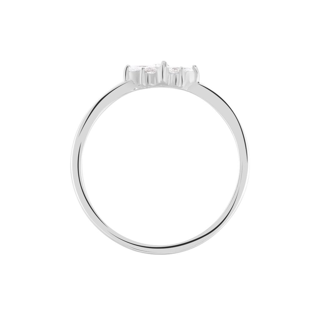 ECLAT Damen Ring Silber 925 Zirkonia Wei&szlig; Stern