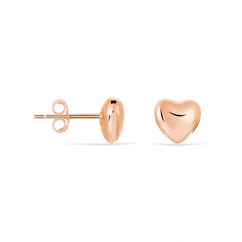 Ohrstecker Silber 925 Rosé Vergoldet Herz - Ohrstecker Damen | OROVIVO