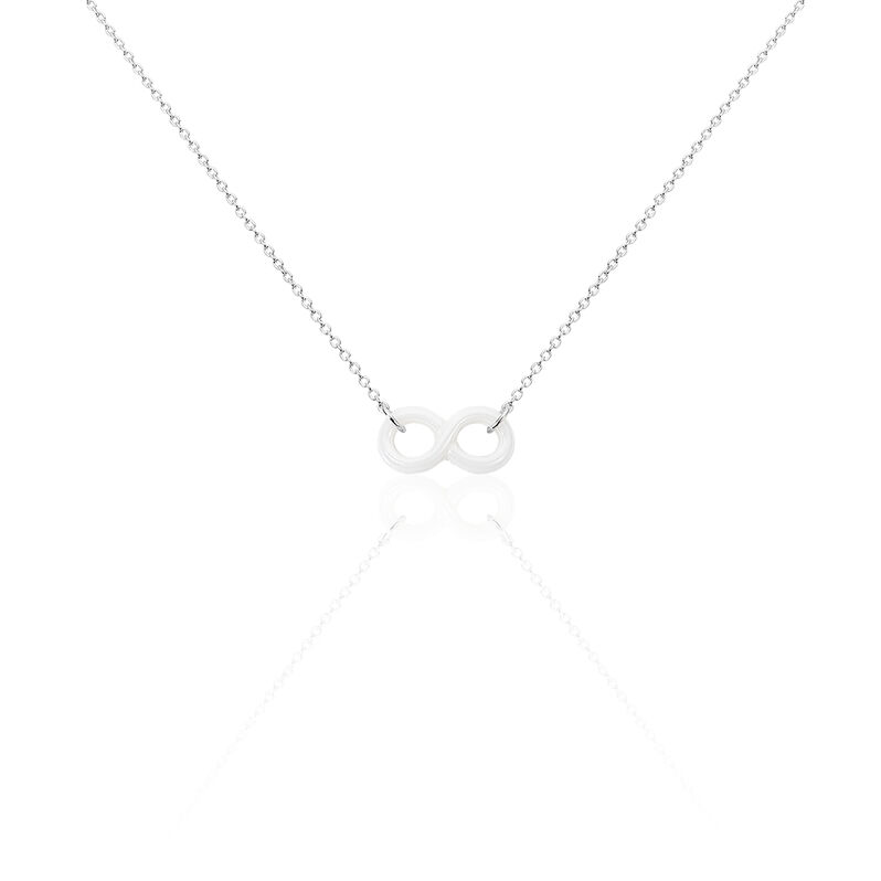 Collier Alicia Argent Blanc Céramique - Spannringe Damen | OROVIVO