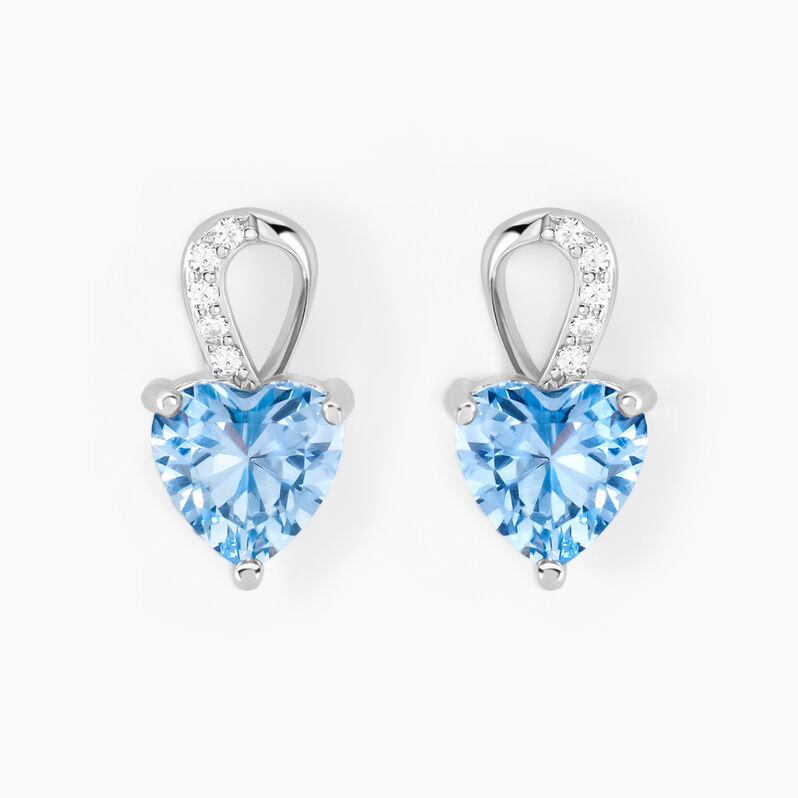 Boucles D'oreilles Puces Atieno Argent Weiss Oxyde De Zirconium - Spannringe Damen | OROVIVO