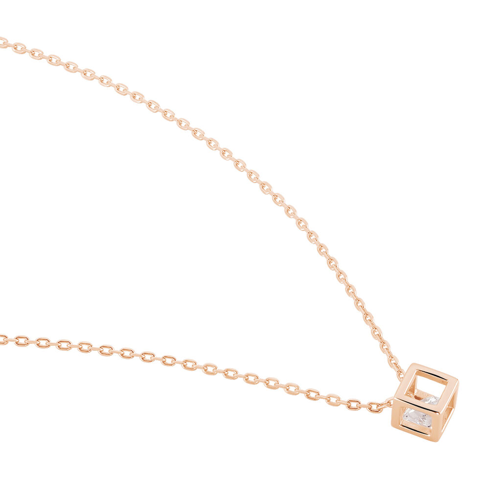 Damen Collier Silber rosevergoldet 925 Zirkonia Susann - Halsketten Damen | OROVIVO
