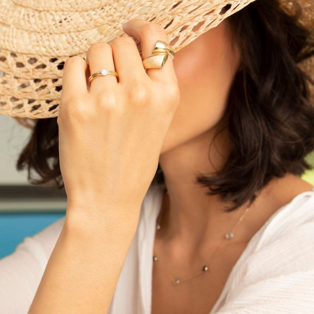 Damen Ring Gold 375 Diamant 0,1ct Paris  - Verlobungsringe Damen | OROVIVO
