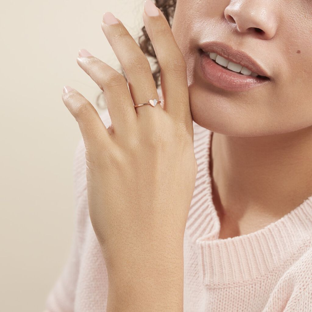 Bague Emilia Or Rose Diamant - Spannringe Damen | OROVIVO