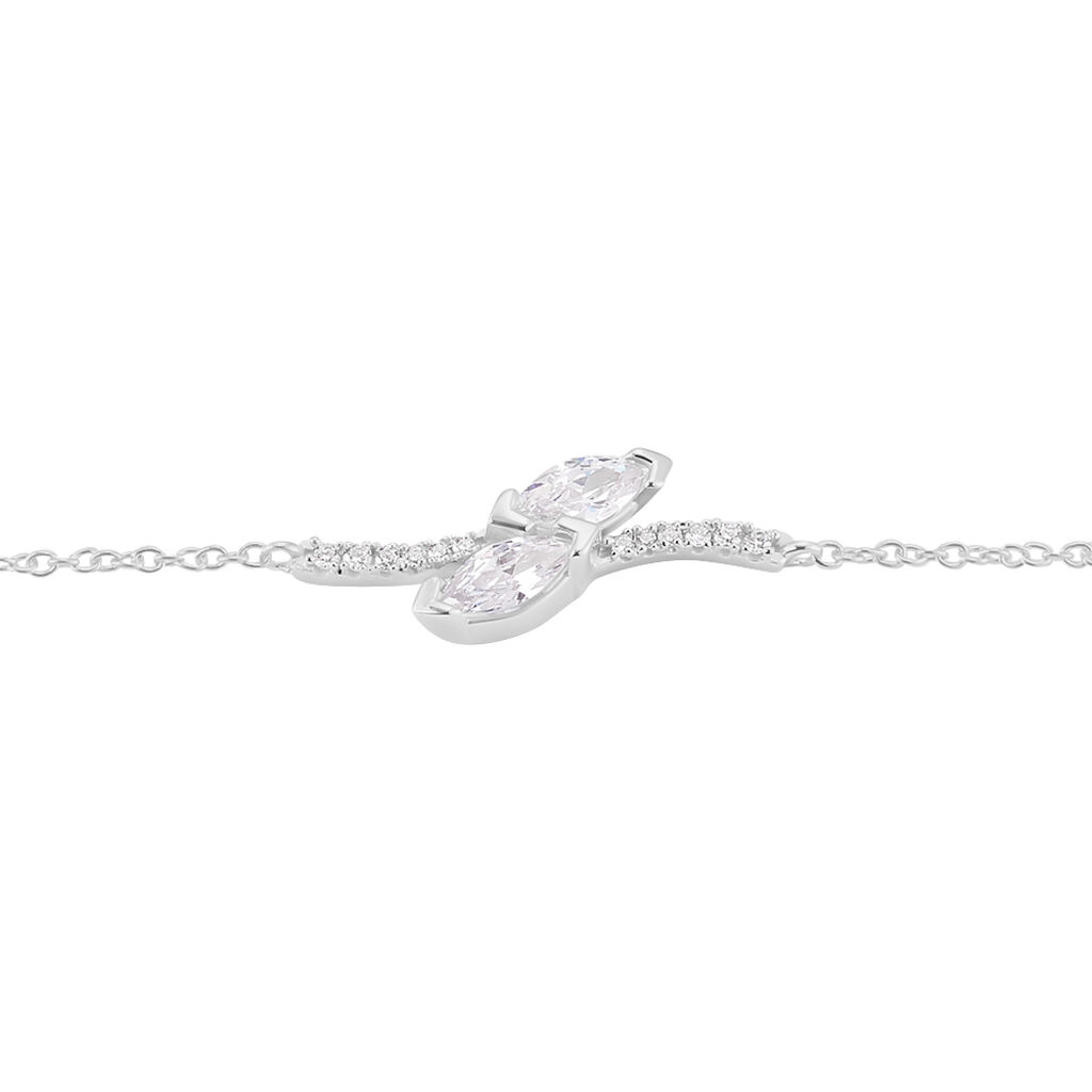 Bracelet Argent Rhodie Nevarte Toi Et Moi Oxyde - Spannringe Damen | OROVIVO