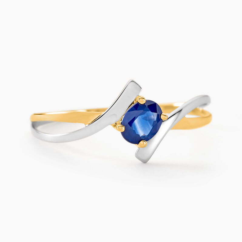 Bague Rosmunda Or Bicolore Saphir - Spannringe Damen | OROVIVO
