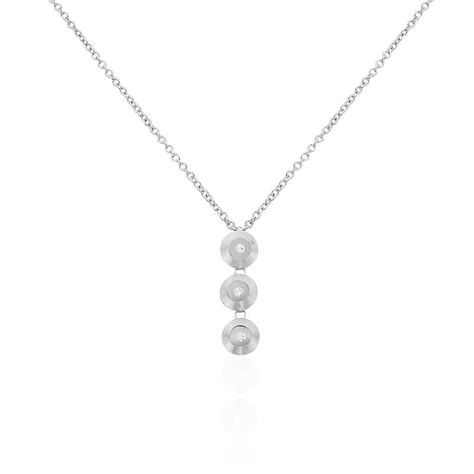 Damen Collier Weißgold 375 Diamant 0,17ct Kreis Schrem 1 45cm - Halsketten Damen | OROVIVO