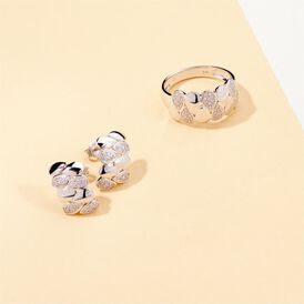 Damenring Weißgold 375 Diamanten 0,146ct - Ringe mit Edelsteinen Damen | OROVIVO