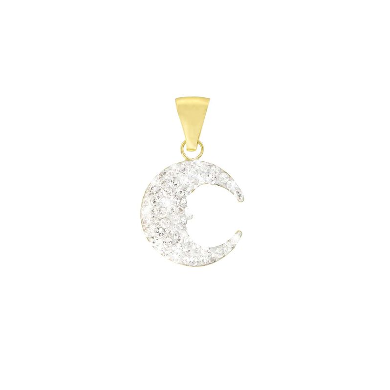 Ciondolo luna in oro e cristalli - Spannringe Damen | OROVIVO