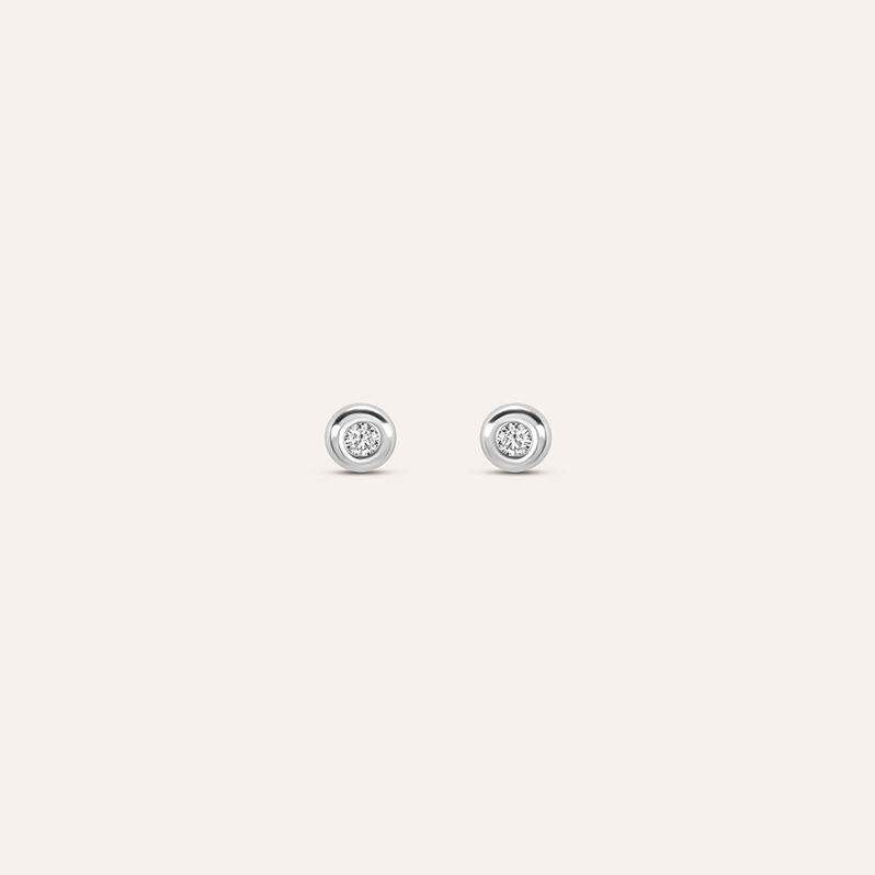 Orecchini Lobo Punto Luce Silver Elegance Argento Rodiato Cubic Zirconia - Spannringe Damen | OROVIVO