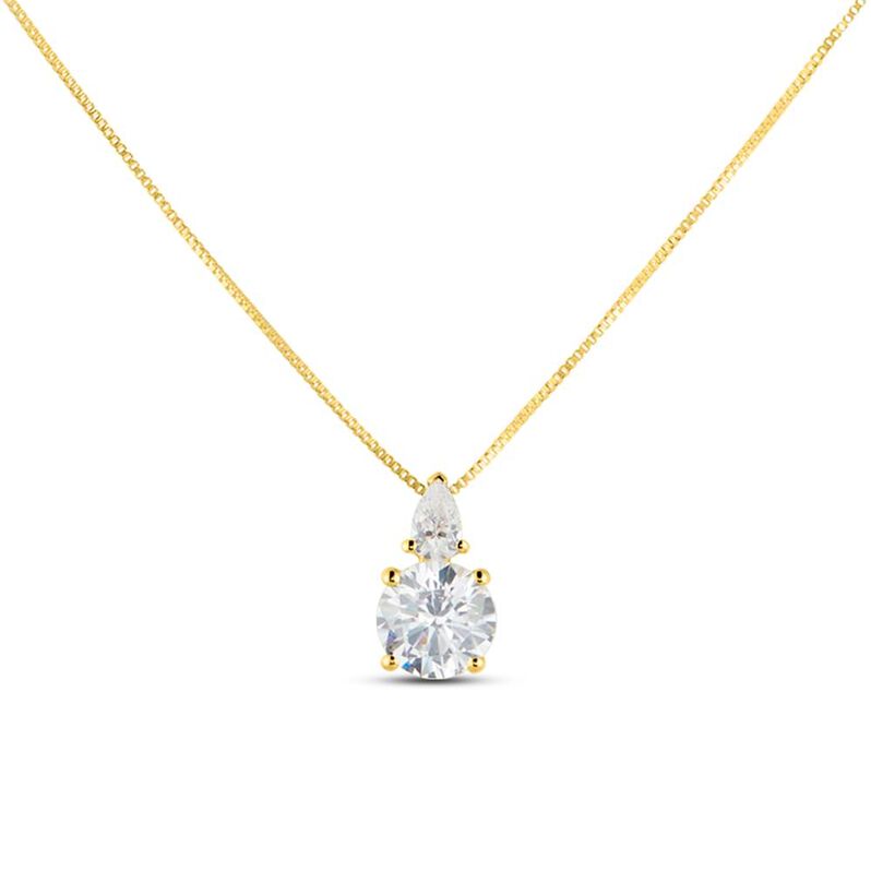 Collana Doppio Punto Luce Claire Oro Giallo Cubic Zirconia - Spannringe Damen | OROVIVO