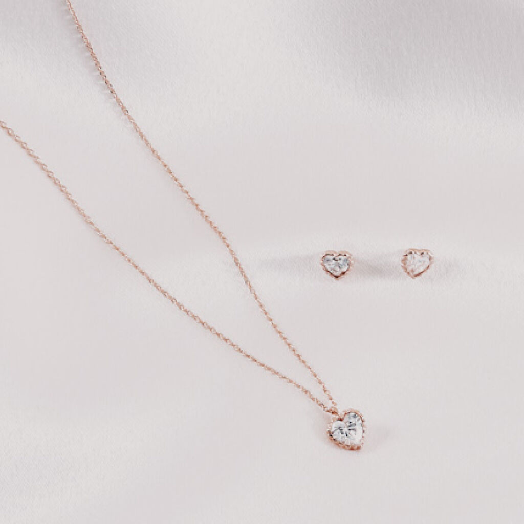 Familie Ohrstecker Rosegold 375 Zirkonia Herz Dotti 