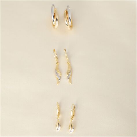 Damen Ohrhänger Lang Gold 333 Bicolor - Ohrhänger Damen | OROVIVO