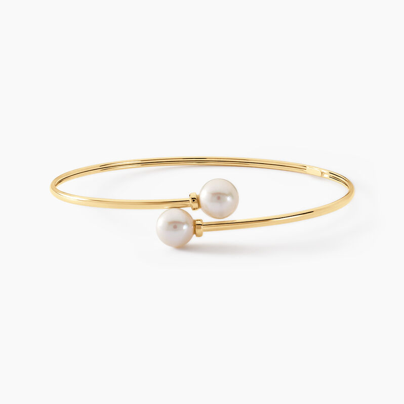 Bracelet Jonc Or Perle De Culture - Spannringe Damen | OROVIVO