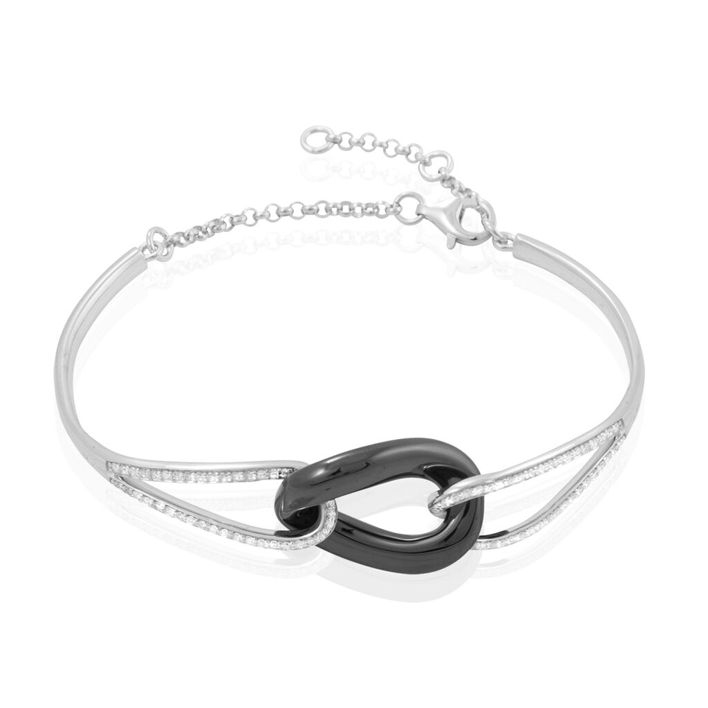 Bracelet Argent Et Céramique - Spannringe Damen | OROVIVO