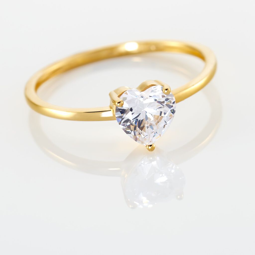CHLOE Damen Ring Gold 375 (9 Karat) Zirkonia Wei&szlig; 1,4 ct