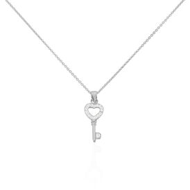 Halskette Silber 925 Zirkonia Herz Amy 42cm - Herzketten Damen | OROVIVO