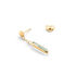 CAROLY Damen Ohrringe Lang Gold 375 (9 Karat) Aventurin Gr&uuml;n 0,1 ct