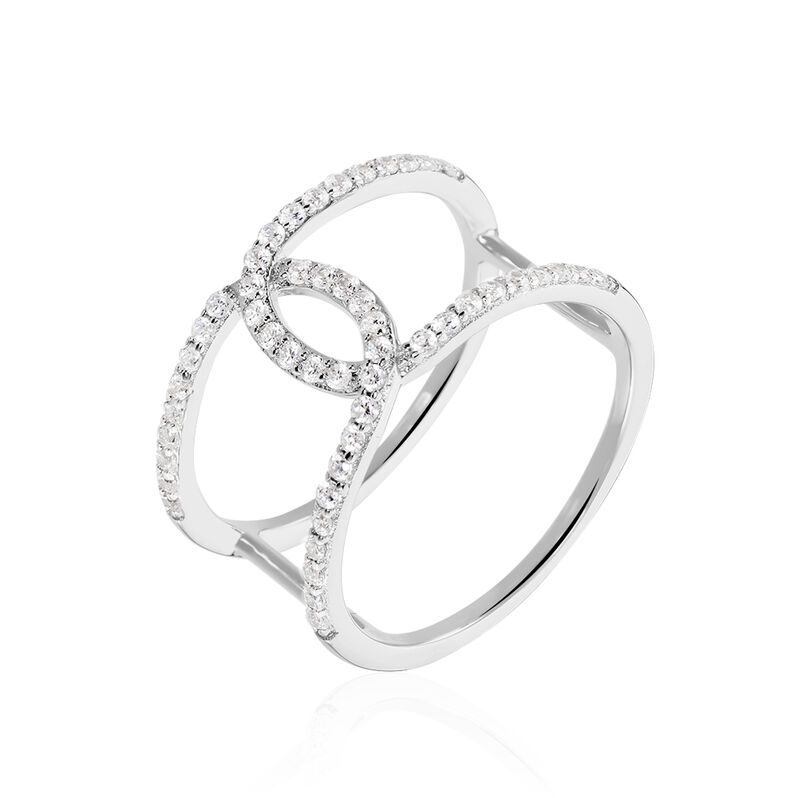 Bague Mannuella Argent Blanc Oxyde De Zirconium - Spannringe Damen | OROVIVO