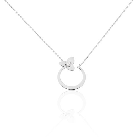 Damen Halskette Weißgold 375 Diamant 0,05ct - Halsketten Damen | OROVIVO