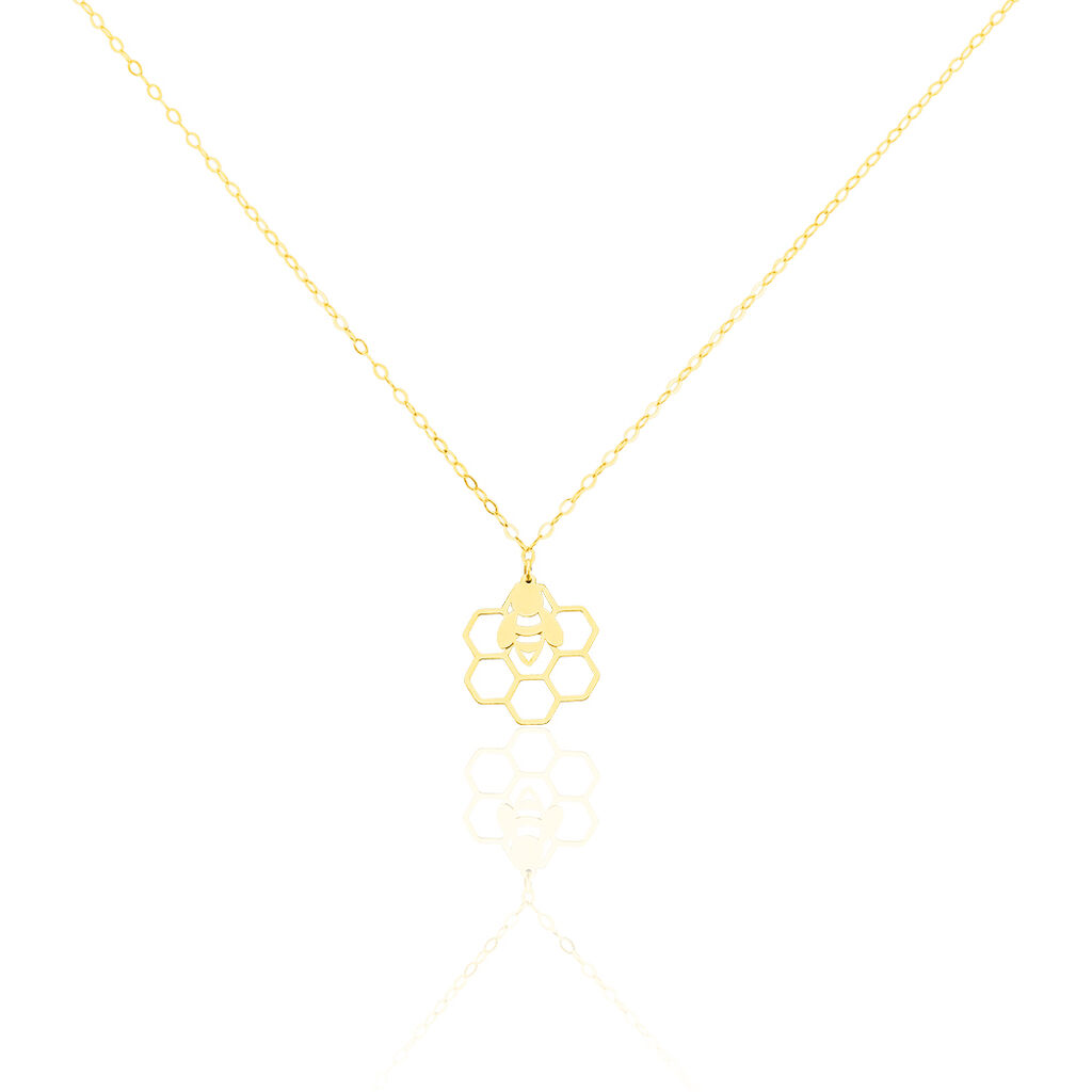 Collier Or Jaune Elinda Ruche Et Abeille - Spannringe Damen | OROVIVO