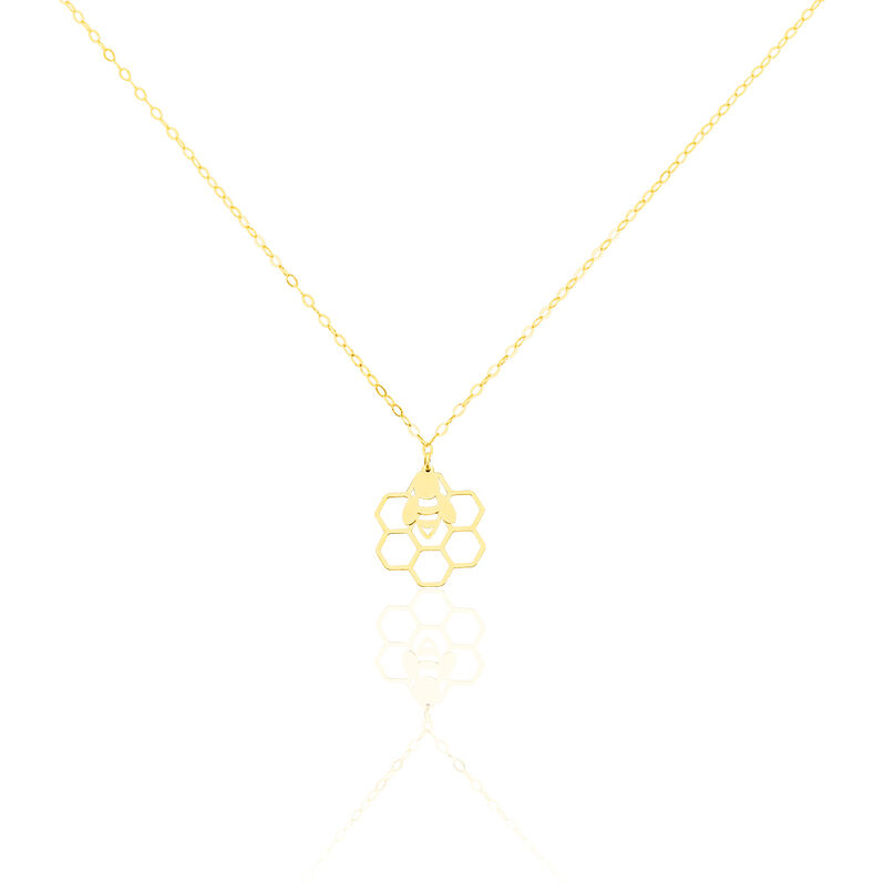 Collier Or Jaune Elinda Ruche Et Abeille - Spannringe Damen | OROVIVO