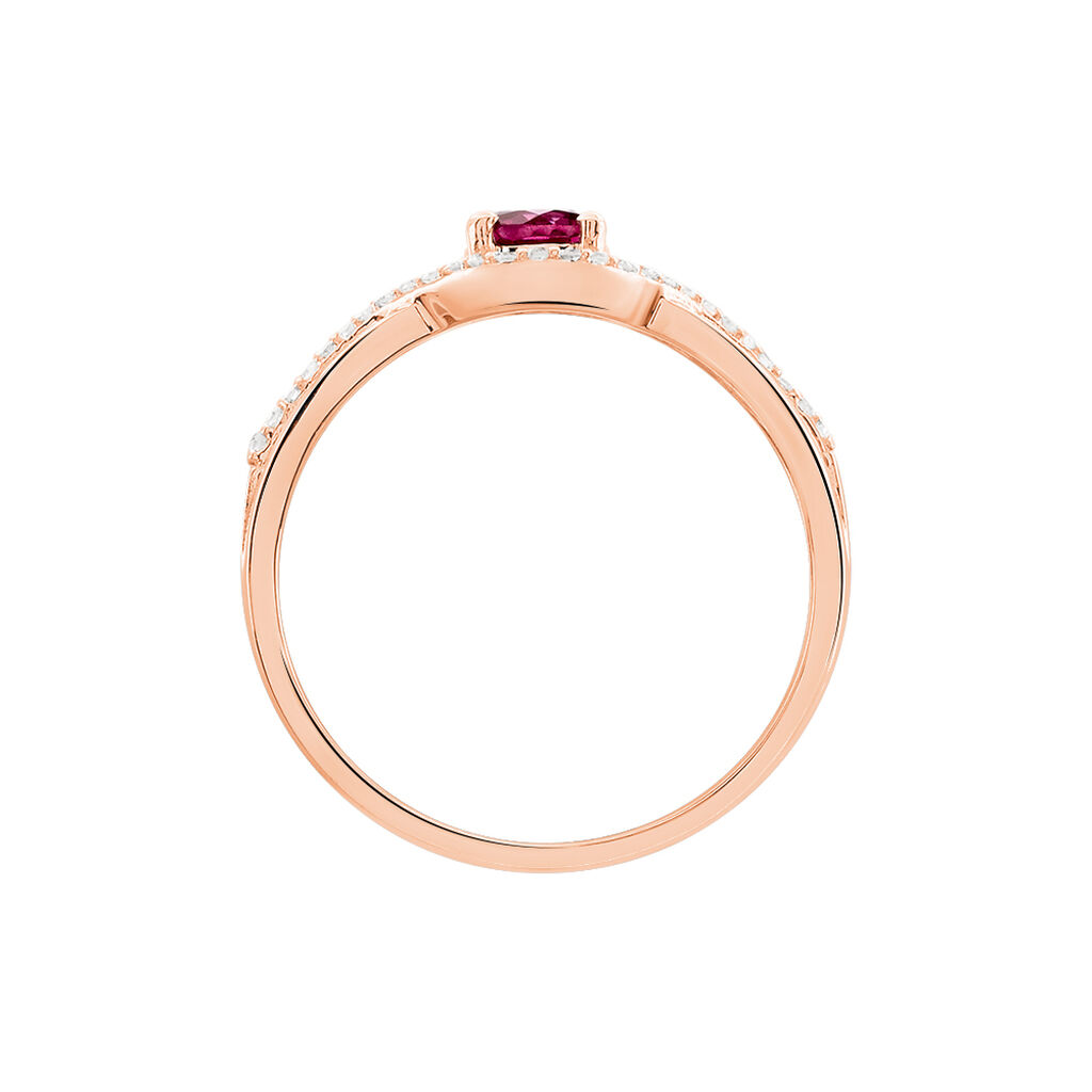 Bague Or Rose Andreana Rhodolite Corps De Bague Ajoure - Spannringe Damen | OROVIVO