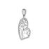 Damen Anh&auml;nger Silber Silber 925 Zirkonia Wei&szlig; Herz B 16,8 mm