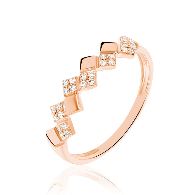 Bague Tonia Or Rose Oxyde De Zirconium - Spannringe Damen | OROVIVO