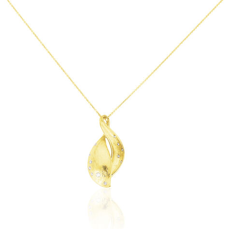 Damen Collier Gold 750 Diamant 0,16ct Welle Marta 2 45cm - Halsketten Damen | OROVIVO
