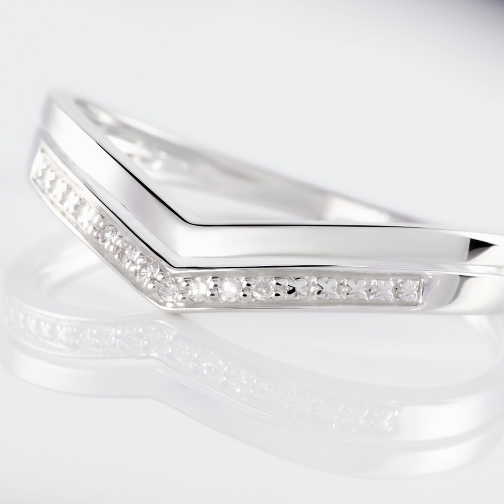Bague Shadene Or Blanc Diamant - Spannringe Damen | OROVIVO