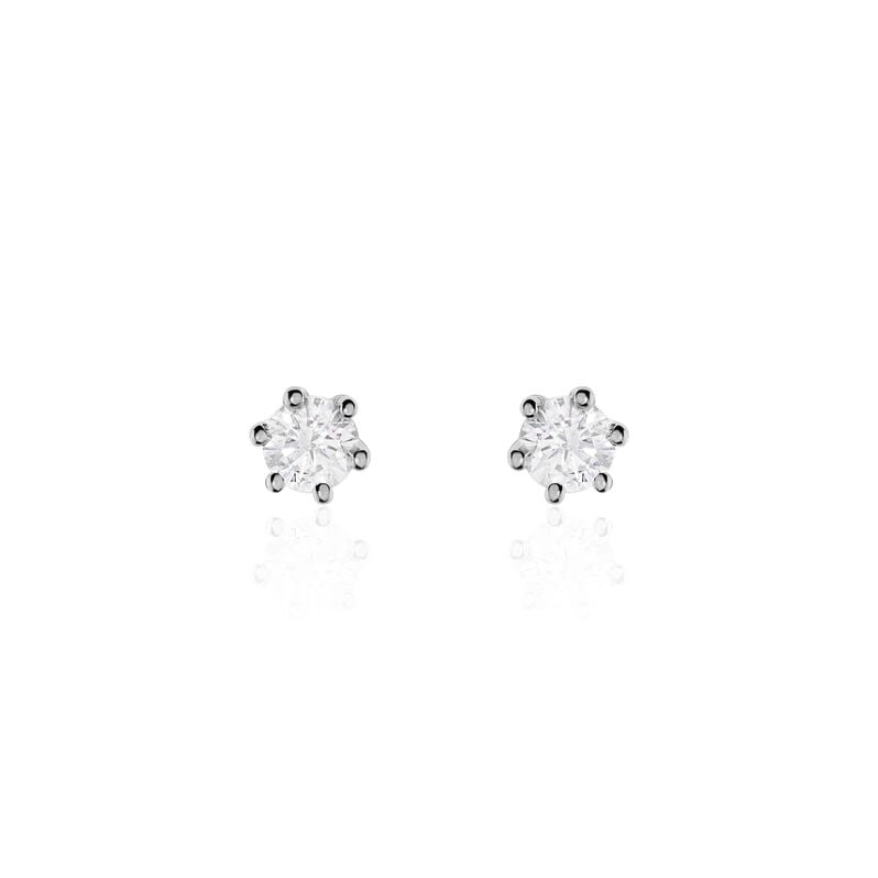 Damen Ohrstecker Weißgold 375 Diamant 0,1ct Rome  - Ohrstecker Damen | OROVIVO