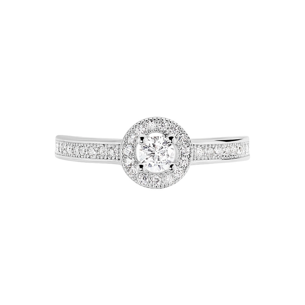 MELISSANDE Damen Ring Silber 925 Zirkonia Wei&szlig;