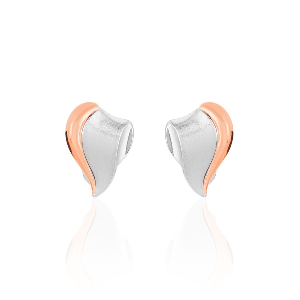 Thumbnail - Damenohrclips Silber 925 Bicolor Vergoldet, Ohrstecker ohne Stein